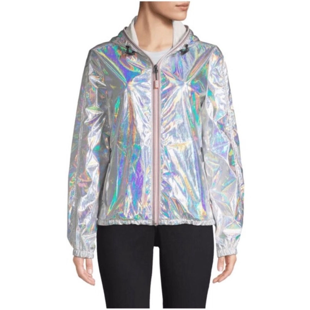 Hunter Metallic Silver Utility Jacket Size Small - image 2